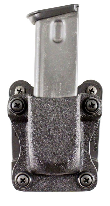 DeSantis Gunhide A86KJKKZ0 Quantico Single Mag Pouch OWB Black Kydex, Belt Clip Fits Belts Up To 1.50" Wide, Compatible w/Sig P365, Ambidextrous