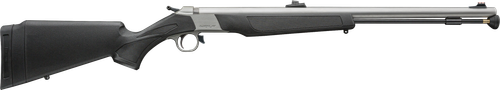CVA PR2117S Wolf V2 50 Cal 24" Matte Stainless Steel Barrel, Drilled & Tapped Stainless Steel Receiver, Fixed Black Synthetic Stock