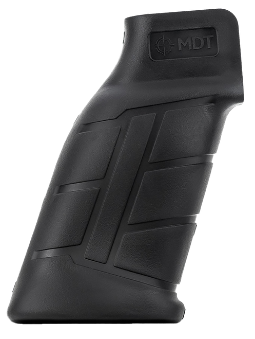 Mdt Sporting Goods Inc 103419BLK Elite Pistol Grip Black Polymer, Integrated Palm Swell, Fits AR Platform