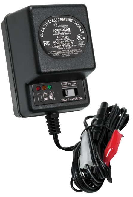 Wildgame Innovations WGIWGIBC0005 Battery Charger  Black 6 Volt-12 Volt