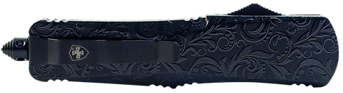 Templar Knife MMDG131 Gen II Maiden Gloss Slim 3.43" OTF Dagger Plain Black Oxide Stonewashed 440C SS Blade, 5.05" Black Gloss Aluminum Handle, Glass Breaker