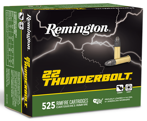 Remington Ammunition R21271 Thunderbolt Bulk 22LR 40gr Lead Round Nose 525 Per Box/12 Case