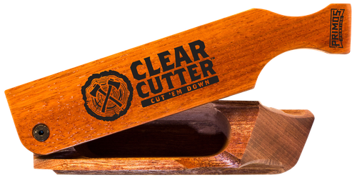 Primos PS244 Clear Cutter  Box Call Turkey Hen Sounds Attracts Turkeys Brown Mahogany/Walnut