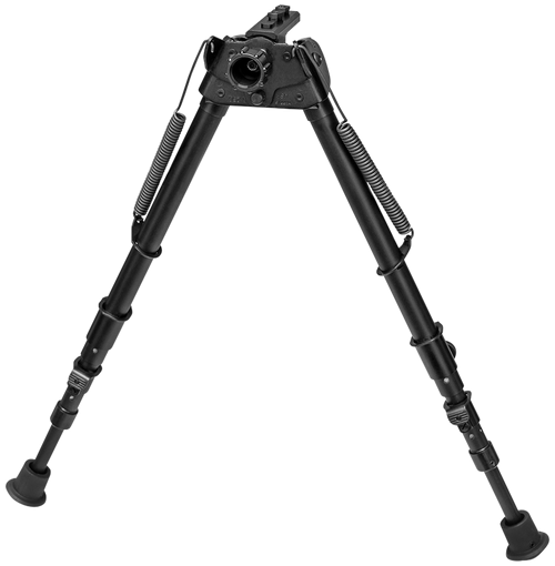 Harris Bipods S-25CM-LOK Swivel 25C M-LOK, 13.5-27", Black Steel/Aluminum, Rubber Feet