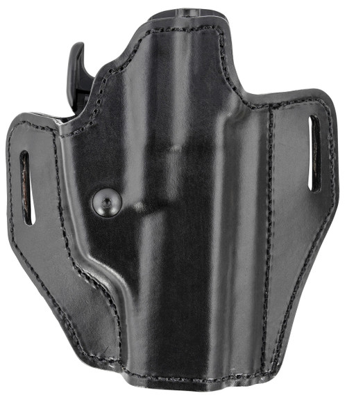 Bianchi 56831 Allusion Assent Pro-Fit OWB Size 18 Black Leather Belt Slide Fits S&W M&P Fits CZ 75 Fits FN FNS Right Hand