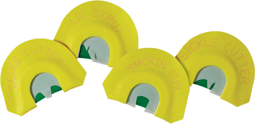HS Strut STR05930 Premium Flex 4 Diaphragm Call Attracts Turkey Species Yellow Contains 4 Calls