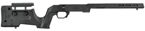 Mdt Sporting Goods Inc 104689BLK XRS Chassis Black Aluminum Core with Polymer Panels, Adj. Cheekrest, M-LOK Forend, Interchangeable Grips, AICS Mag Compatible, Fits Short Action Tikka T3