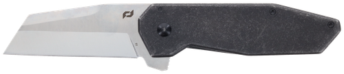 Schrade 1136251 Slyte  3" Folding Plain Satin D2 Steel Blade 4.50" Dark Stonewash Stainless Steel Handle