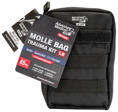 Adventure Medical Kits 20640299 MOLLE Bag Trauma Kit 1.0 Treats Injuries/Illnesses Black