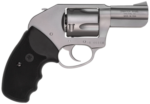 Charter Arms 74410 Bulldog Duty Large 44 Special, 5 Shot 2.50" Matte Stainless Steel Barrel, Cylinder & Frame w/Black Finger Grooved Rubber Grip