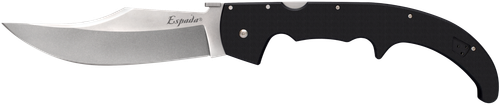 Cold Steel CS62MGC Espada  XL 7.50" Folding Clip Point Plain AUS-10A SS Blade/9.25" Black w/Polished Bolsters G10 Handle Includes Belt Clip