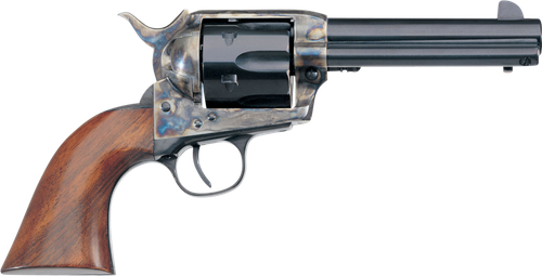 Taylors & Company 550893 1873 Cattleman SAO 357 Mag Caliber with 4.75" Blued Finish Barrel, 6rd Capacity Blued Finish Cylinder, Color Case Hardened Finish Steel Frame & Walnut Grip