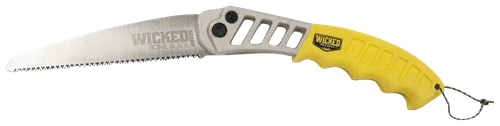 Wicked Tree Gear WTG007 Tough Utility  Folding Saw 7" High Carbon Steel Blade/Yellow Overmold Aluminum Handle