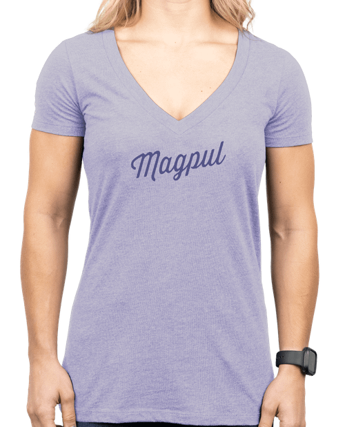 Magpul MAG1336-530-XL Rover Script Women's Orchid Heather Cotton/Polyester Short Sleeve XL