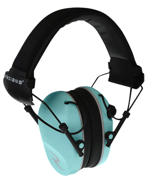 Radians R3220ECS R3200 Dual Mic Electronic Muff 23 dB Over the Head Aqua Blue