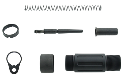 TacFire MAR139C Short Buffer Tube System  Black Anodized Aluminum with QD End Plate for AR Pistol Platform