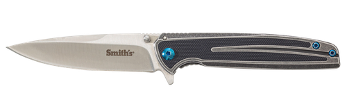 Smiths Products 51275 Imfima  3.26" Folding Drop Point Plain Bead Blasted 3Cr13MoV SS Blade/ Bead Blasted Stainless Steel Handle Includes Pocket Clip