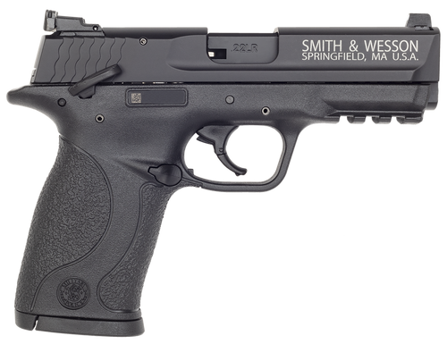 Smith & Wesson 108390 M&P 22  Compact Frame 22 LR 10+1, 3.60" Black Steel Barrel, Black Hard Coat Anodized Serrated Slide, Black Polymer Frame w/Picatinny Rail Frame & Grip, Ambidextrous, Thumb Safety