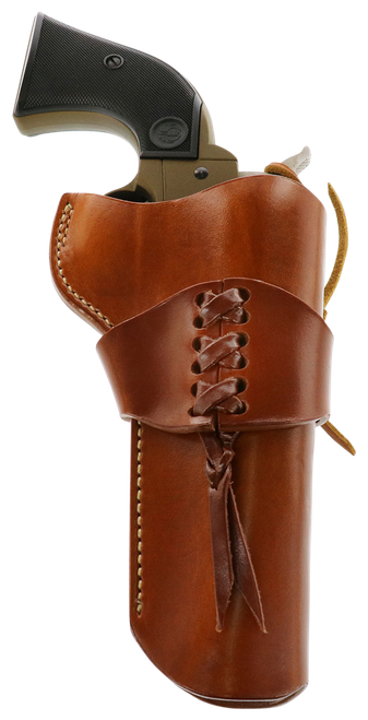 Galco WWR320 Wrangler  OWB Tan Leather Belt Loop Fits Ruger Wrangler Right Hand Compatible w/ Wrangler Cartridge Belt