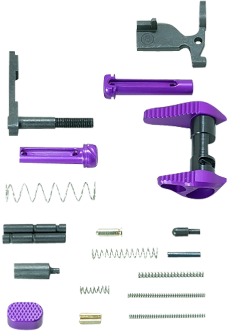 Timber Creek Outdoors ARLPKPPA Lower Parts Kit  Purple Anodized Aluminum for AR-15