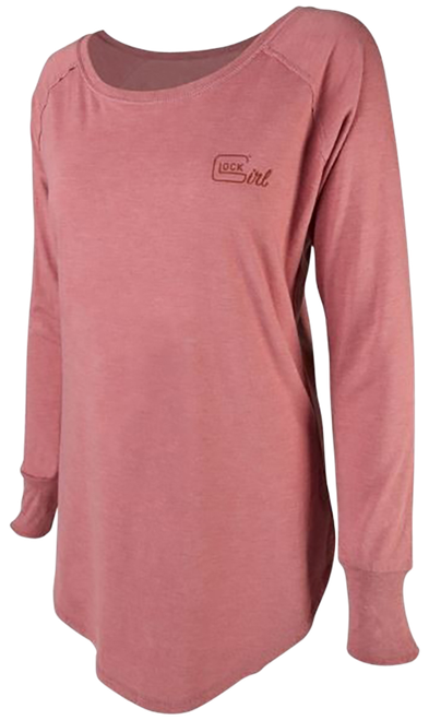 Glock AP960348 Glock Girl Confidence  Blush Cotton/Polyester/Rayon Long Sleeve Tunic XL