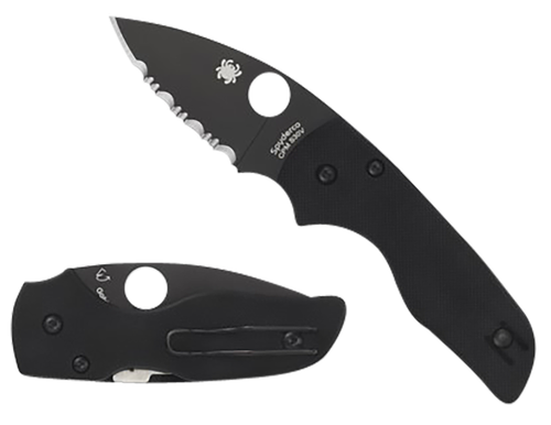 Spyderco C230GPBBK Lil' Native  2.42" Folding Plain Black DLC CPM S30V SS Blade/Black Textured G10 Handle Includes Pocket Clip