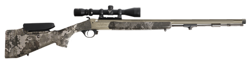 Traditions R53-746604534 Pursuit XT Pro w/Optics 50 Cal 26" Tungsten Cerakote Fluted/Threaded w/VAPR Twist Barrel, Veil Alpine Synthetic Stock w/Adj Cheek Piece & LOP 3.5-10x44mm Duplex