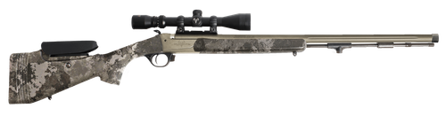 Traditions R53-746604534 Pursuit XT Pro w/Optics 50 Cal 26" Tungsten Cerakote Fluted/Threaded w/VAPR Twist Barrel, Veil Alpine Synthetic Stock w/Adj Cheek Piece & LOP 3.5-10x44mm Duplex