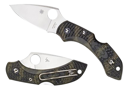 Spyderco C28ZFPGR2 Dragonfly 2  2.30" Folding Plain Satin VG-10 SS Blade/Zome Green Textured FRN Handle Includes Pocket Clip