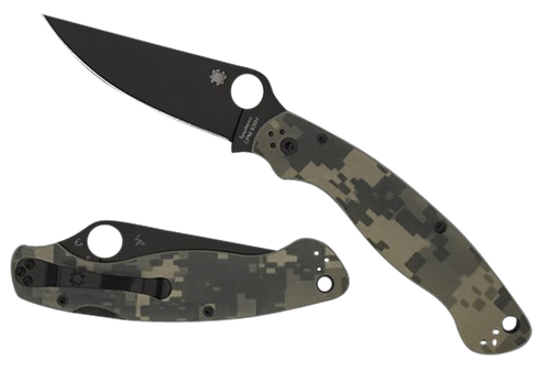 Spyderco C36GPCMOBK2 Military 2  4" Folding Plain Black DLC CPM S30V SS Blade/ Digital Camo G10 Handle Includes Pocket Clip