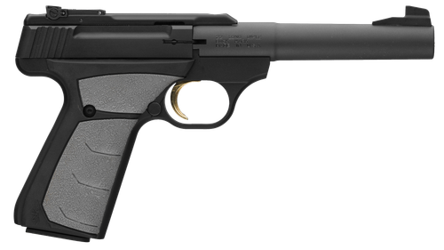 Browning 051498490 Buck Mark Camper 22 LR 10+1 5.50" Tapered Bull Barrel, Matte Black Serrated Steel Slide & Aluminum Frame, Gray Ultragrip FX Grip