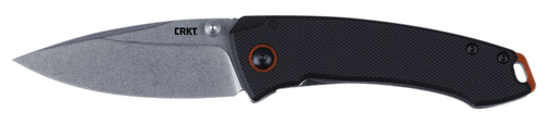 CRKT 2522 Tuna  Compact 2.73" Plain Stonewashed 8Cr13MoV SS Blade, Black G10/SS Handle, Includes Pocket Clip
