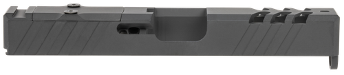 TacFire  Replacement Slide  9mm Luger Graphite Black Cerakote Stainless Steel with Optics Cut & Slide Ports for Glock 19 Gen3