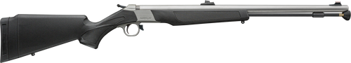 CVA PR2117SVP Wolf V2 50 Cal 209 Primer 24" Matte Stainless Steel Barrel, Drilled & Tapped Stainless Steel Receiver, Fixed Black Synthetic Stock, Williams Fiber Optic Sights