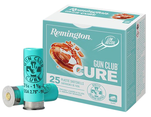 Remington Ammunition R20031 Gun Club Cure 12 Gauge 2.75" 1 1/8 oz 8 Shot 25 Per Box/ 10 Cs