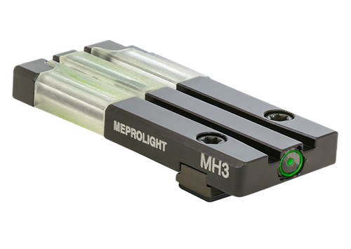 Meprolight USA 631023108 FT Bullseye Rear Sight Green/Tritium Fiber Optic, Black Frame, Compatible w/ Glock Gen 1-5 (Except MOS), Dovetail Mount