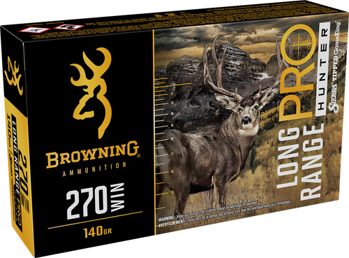 Browning Ammo B192502702 Long Range Pro  270Win 140gr 20 Per Box/10 Case