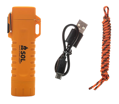 Survive Outdoors Longer 01401243 Fire Lite Fuel Free Lighter Orange Plastic Includes USB Cable/Lanyard