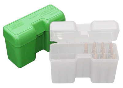 MTM Case-Gard RF22SM10 Ammo Box Flip-Top 338 Cal Green Polypropylene 22rd