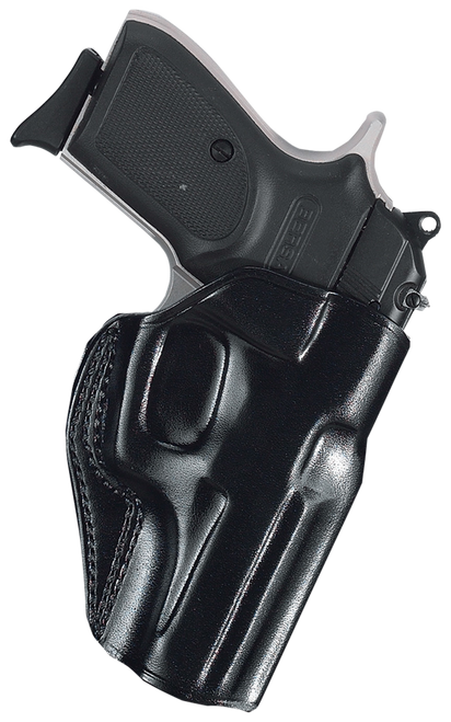 Galco SG858B Stinger  OWB Black Leather Belt Slide Fits S&W M&P .380 Shield EZ Fits 3-3.30" Barrel Right Hand