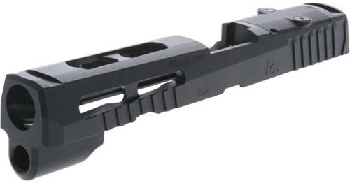 Rival Arms RARA10G306A Precision Slide A1 Black QPQ Steel, Ported, Front & Rear Serrations, RMS Optic Cut Fits Glock 43/43X