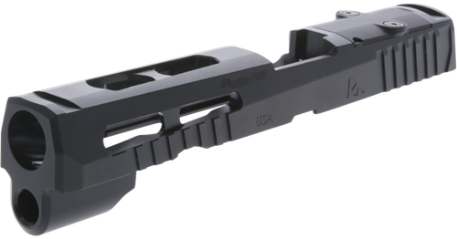 Rival Arms RARA10G306A Precision Slide A1 Black QPQ Steel, Ported, Front & Rear Serrations, RMS Optic Cut Fits Glock 43/43X