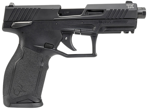 Taurus 1-2TX22141-15 2TX  Full Size Frame 22 LR 15+1 4.60" Matte Black Threaded Barrel, Black Anodized Serrated Slide, Matte Black Polymer Frame w/Picatinny Rail, Textured Grip