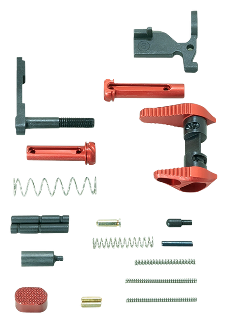 Timber Creek Outdoors ARLPKR Lower Parts Kit  Red Anodized Aluminum for AR-15