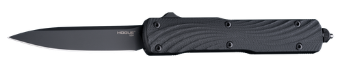 Hogue  Counterstrike  3.35" OTF Drop Point Plain Black PVD CPM 20V SS Blade, Aluminum/G10 Aluminum Handle