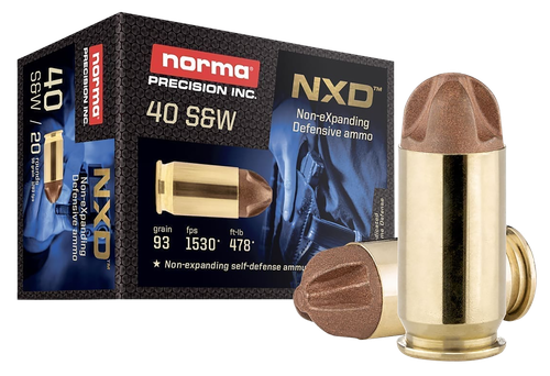 Norma Ammunition 611440020 Self Defense NXD 40S&W 93gr 20 Per Box/10 Case