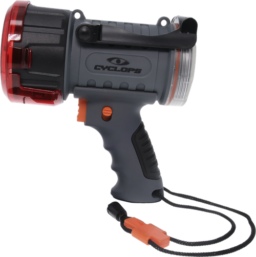 Cyclops CYC2000WP Spotlight w/Flood Light 500/200 Lumens Red/White CREE XP-G3 LED Black/Gray Polymer/Aluminum