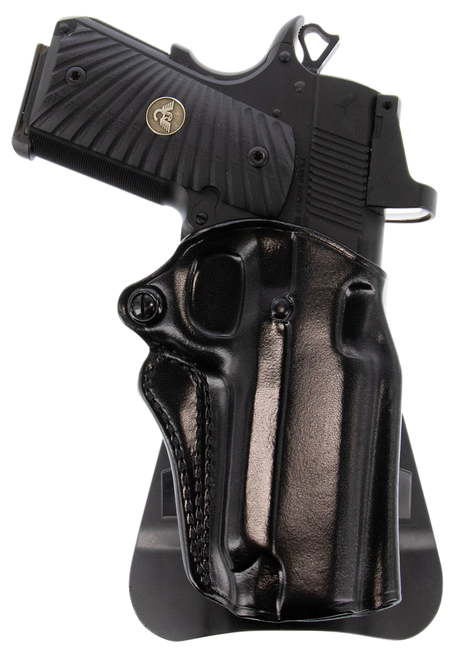 Galco SM2212RB Speed Master 2.0 OWB Black Leather Paddle Fits 1911 Fits 5" Barrel Right Hand