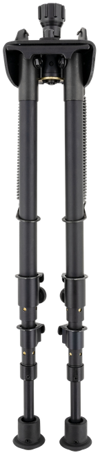 Harris Bipods S-25CP Swivel 25C Picatinny, 13.50-27", Black Steel/Aluminum, Rubber Feet