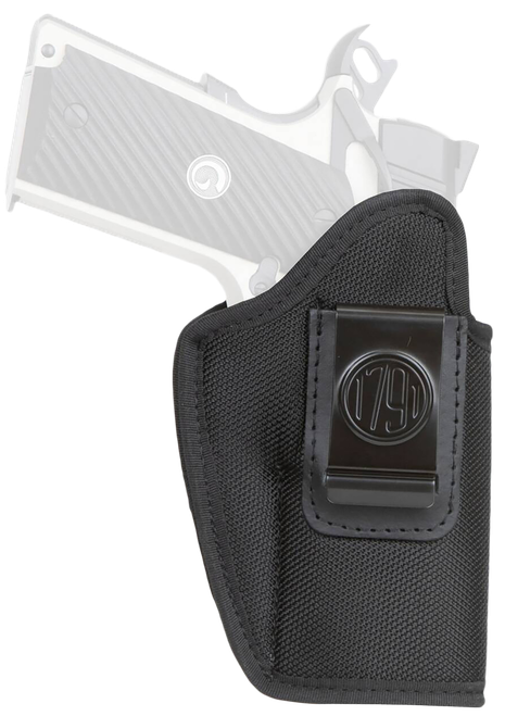1791 Gunleather PNIWB4BLKL Premium Nylon  IWB Size 04 Black Ballistic Nylon Clip-On Left Hand